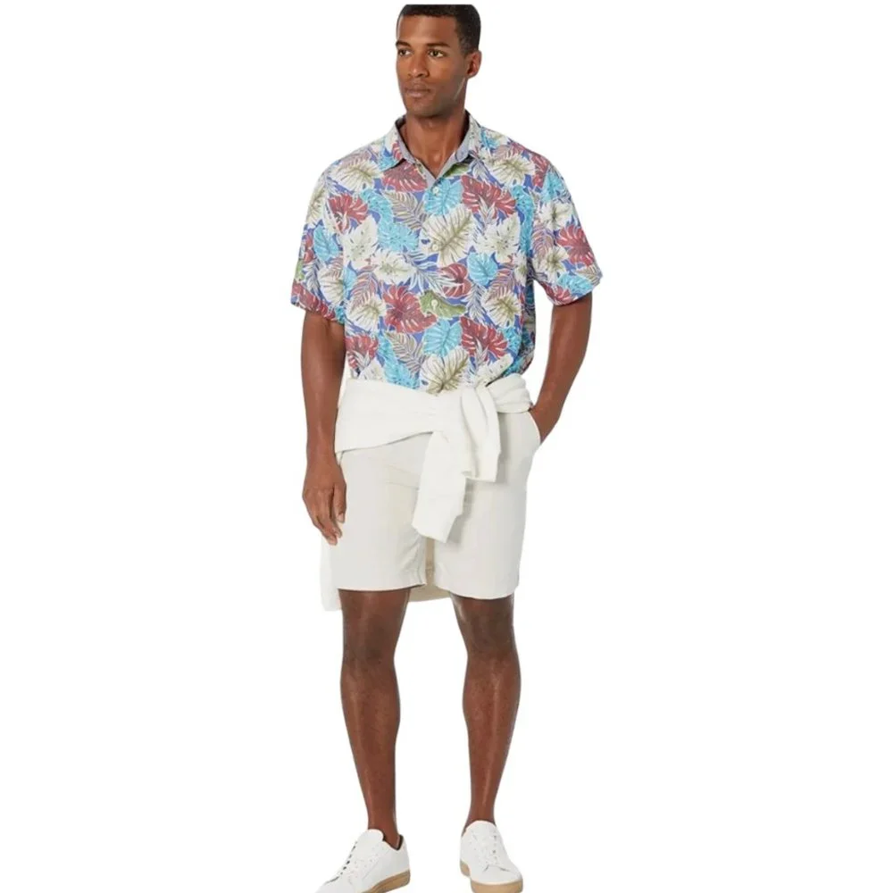 Tommy Bahama Men's Coconut Point Fronds Mosaic IslandZone Camp Shirt, Large, NWT - Picture 6 of 8